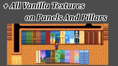 You can also create walls with fake wallpapers using wood panels and ceramic pillars. - Puoi anche creare muri con finte carte da parati usando i pannelli di legno e i pilastri.