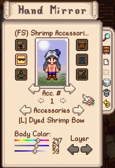 Dyeable bow left