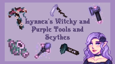 Lynneas Witchy and Purple Tools and Scythes