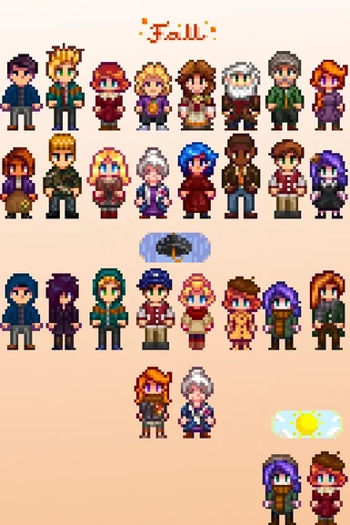 Seasonal Villager Outfits at Stardew Valley Nexus - Mods and community