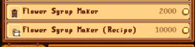 The flower syrup maker and its' recipe can be bought at Pierre's :-D