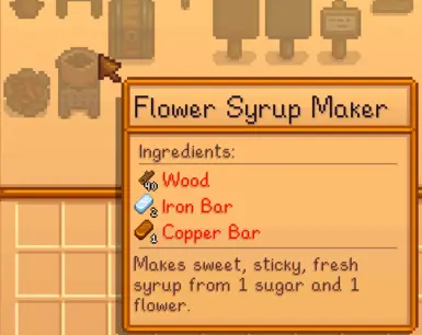 The recipe for the flower syrup maker
