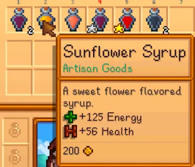 Your flower syrups will get different names and colors based on which flowers you use!