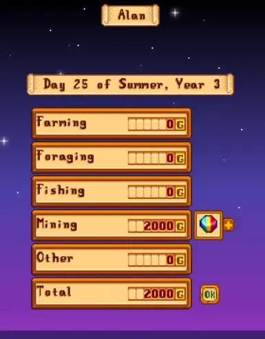 Player name shows per-screen when in summary menus