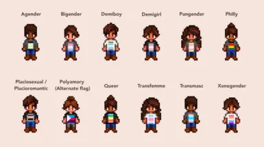 Pride Flag Shirts for Fashion Sense at Stardew Valley Nexus - Mods and ...