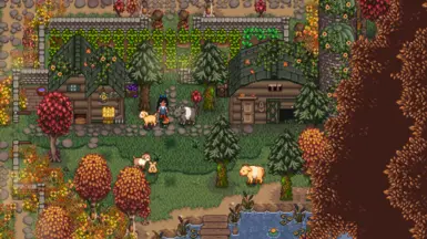 v1.0.1 deluxe coop and deluxe barn in fall.