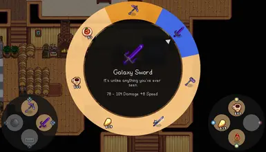 Overlay with Inventory Menu and Quick Actions