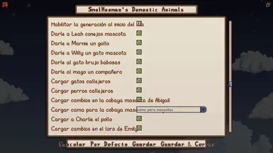 SH's Domestic Animals - Spanish