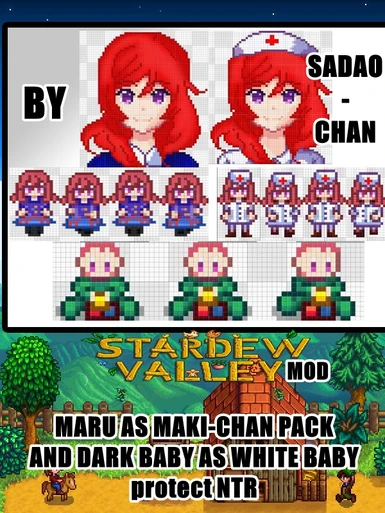 Sdc Maru As Maki Chan And Whitebaby From Lovelive Anime At Stardew Valley Nexus Mods And Community