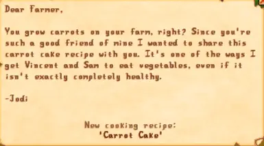 Carrot Cake Letter