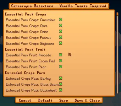 The whole mod is configurable!