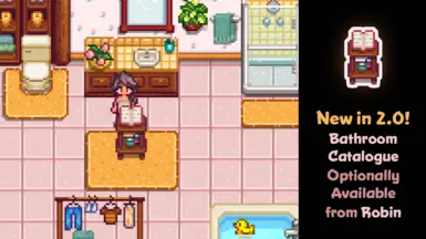 New in v2.0! Optional catalog to contain bathroom furniture