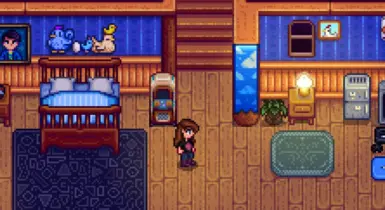 Wall decor on Spouse Room beam (ft. Game Room for Two)