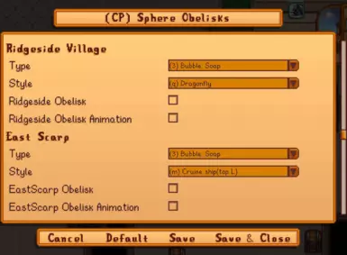 Configuration parameters for expansion mods