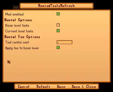GMCM config menu