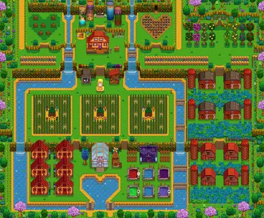 Decorated vanilla with buildings