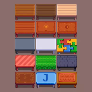 3 tiles wide table