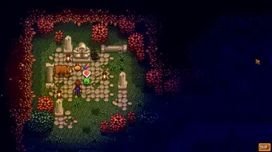 a bear, a crow, Junimo and a farmer