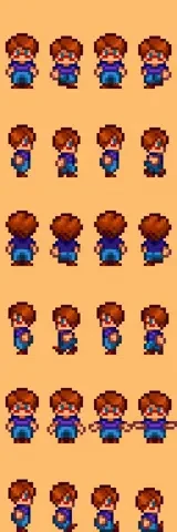 Male Toddlers Sprites for each skin color