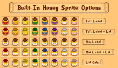 5 Built-In Colored Honey Sprite Options 