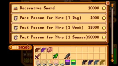 Advneturer's Guild, Hire a Pack Possum