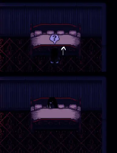 Passing through the bed.
