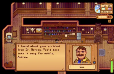 He notices your first death in the mines