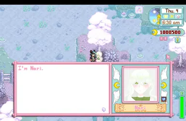 Original HD portrait with Kitsch Blue Grass Recolor, Starry Sky Interface, and Customizable Heart Relationship Icons