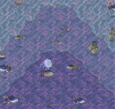 with visible fish (ocean)
