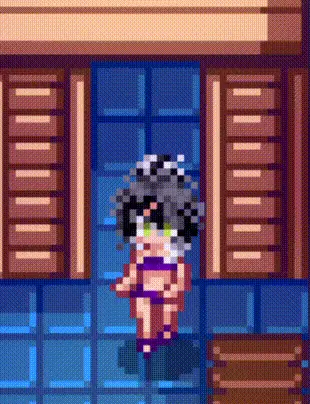 LS loose becomes bun when in swimsuit