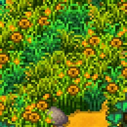 Orange poppy using overlay option on default grass.
