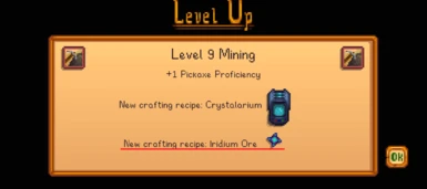 After reaching Mining Level 9