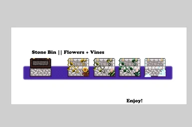 Plain stone (left) Flowers/Vine (right)