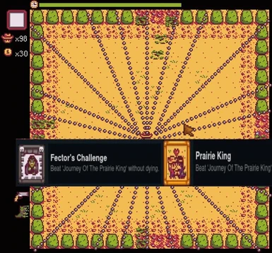 Easy Prairie King - Journey of the Prairie King Difficulty Changer (Fastest Fector's Challenge achievement)