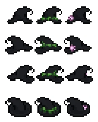 Witches Hats Sprites