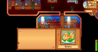 Goldie the goldfish.