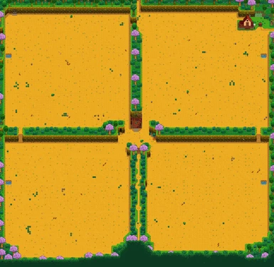 Farm layout without debris