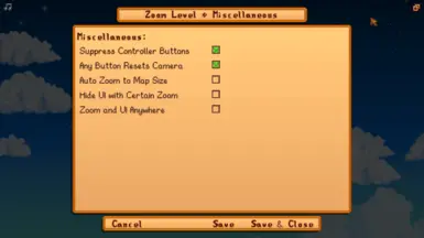 Generic Mod Menu (optional) - miscellaneous page