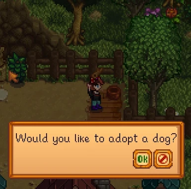 Adopt a dog dialog after interacting with water bowl