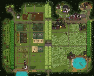 Last Day of Summer, Year 1. (Other mods used: Gwen's buildings+Paths, Foliage Redone, DaisyNekos Recolour)