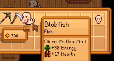 TIL that you can sew a blobfish into a mask! : r/StardewValley