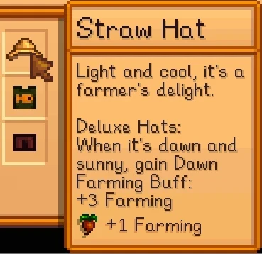 Compatible with the Deluxe Hats mod