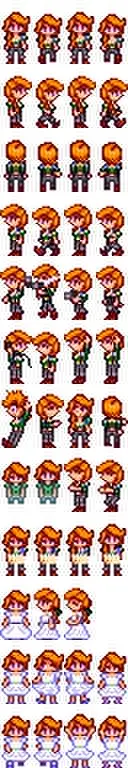 Leah Cleavage Sprite (For Buxom Portrait) at Stardew Valley Nexus ...