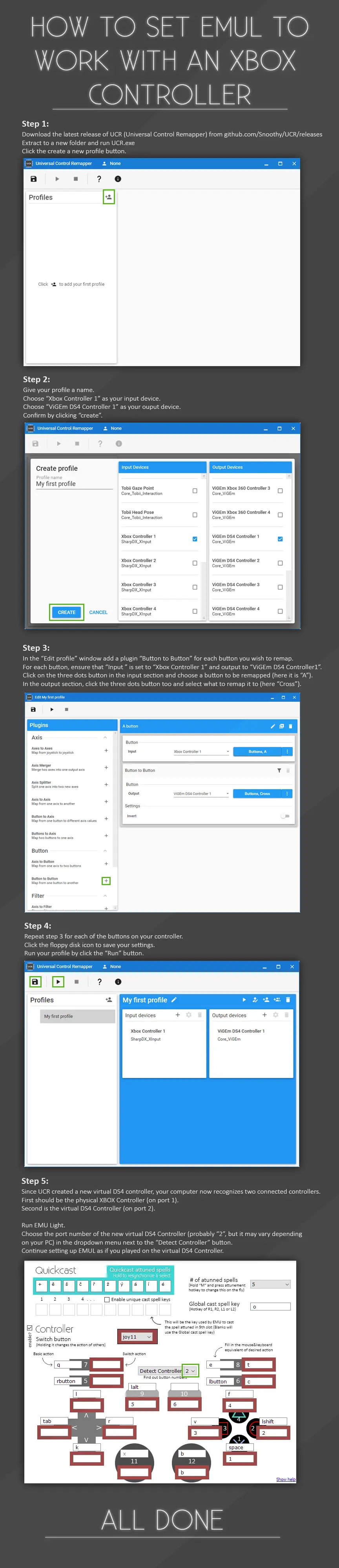 universal control remapper trigger buttons missing