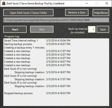 Dark Souls 3 Save Game Backup Tool