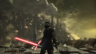 Kylo Ren Mod with Red Crossguard Lightsaber (Star Wars Cosplay)