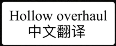 Hollow overhaul - Chinese translation