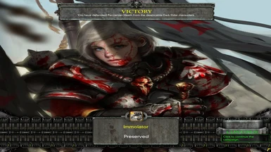 SoB Victory and Defeat screen (Soulstorm)
