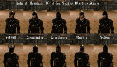 Helm of Honnleath Shadow Wardens Armor Retint