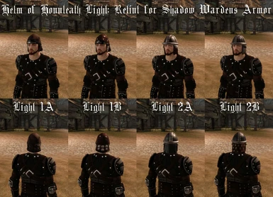 Helm of Honnleath Light Shadow Wardens Armor Retint